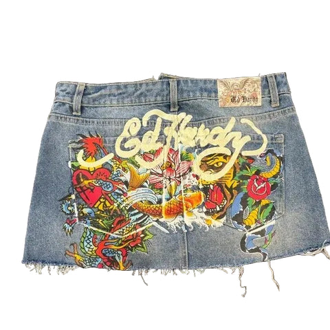 Graffiti Letter Denim Skirt Collection
