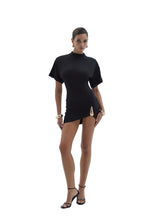Load image into Gallery viewer, Gold Accent T-Shirt Mini Dress
