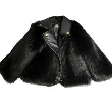 Load image into Gallery viewer, Leather Patch Fur Coat
