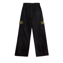 Load image into Gallery viewer, Black Crystal Colored Denim Jeans
