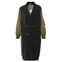 Load image into Gallery viewer, Patch Blazer Trench Coat
