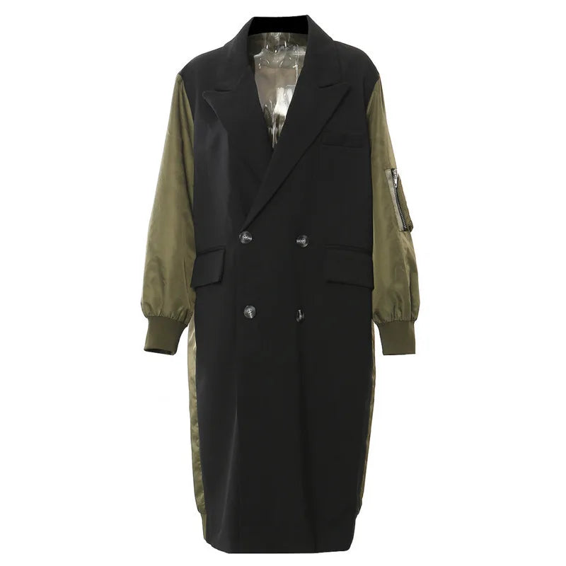 Patch Blazer Trench Coat