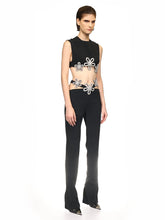 Load image into Gallery viewer, Diamond Flower Hollow Out Pant Set
