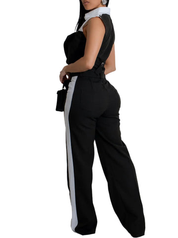 Black And White Deep V Set-Modern Baby Las Vegas