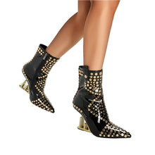 Load image into Gallery viewer, Rivet Patent Leather Short Boots
