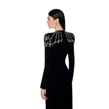 Load image into Gallery viewer, Square Collar Crystal Shoulder Dress
