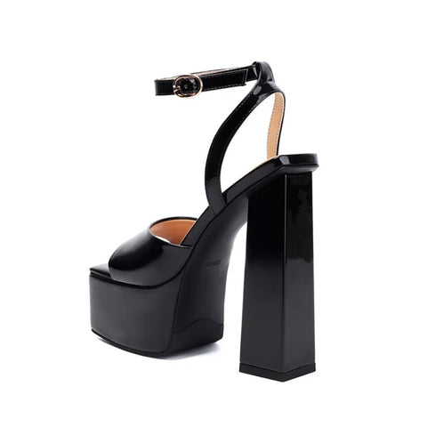 Square Toe Thick Platform Sandals-Modern Baby Las Vegas