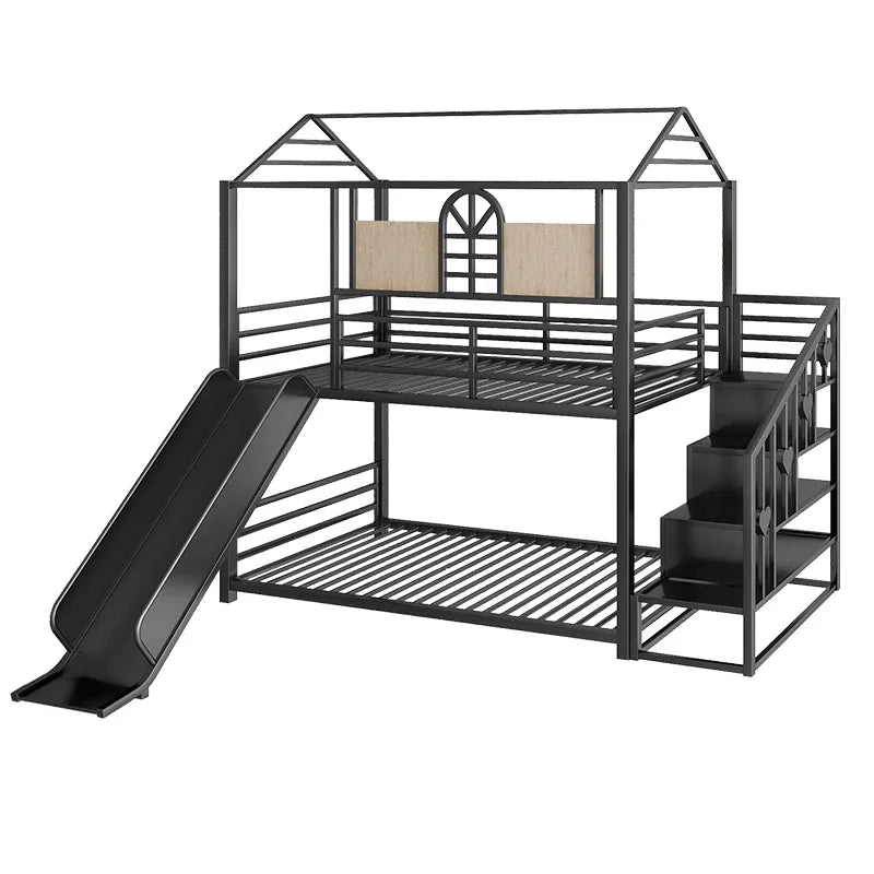 Twin House Bed With Ladder And Slide