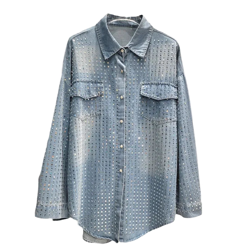 Crystal Denim Top