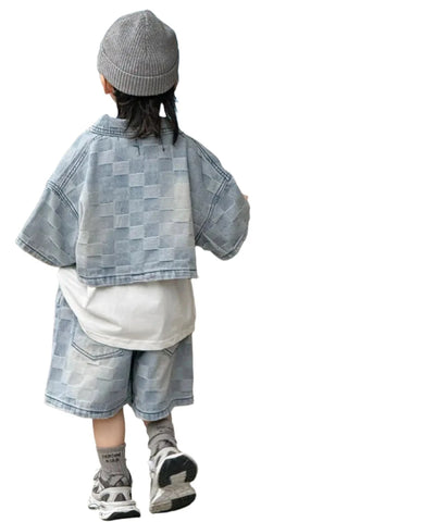 Denim Short Set-Modern Baby Las Vegas