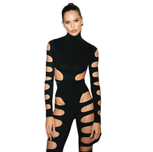 Load image into Gallery viewer, Hollow Out Striped Jumpsuit
