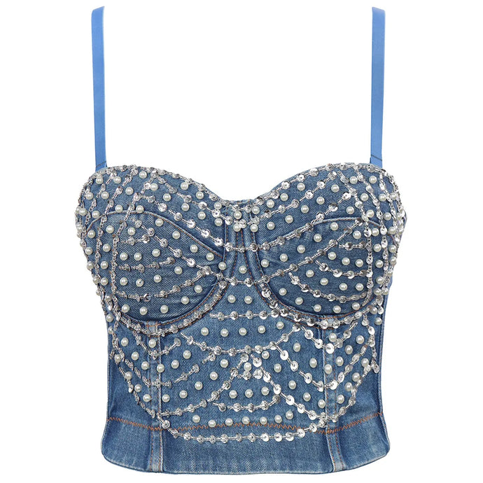 Pearl Beaded Corset-Modern Baby Las Vegas