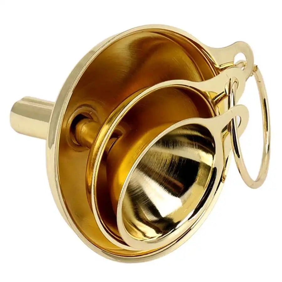 Gold Stainless Steel Funnel Set