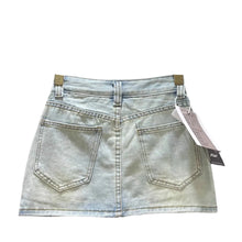 Load image into Gallery viewer, Faded Letter Patch Denim Skirt
