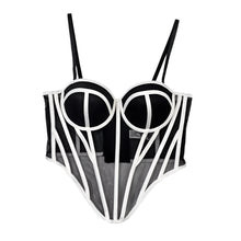 Load image into Gallery viewer, Lined Contrast Corset Top-Modern Baby Las Vegas
