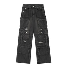 Load image into Gallery viewer, Wide Leg Denim Pocket Jeans
