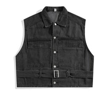 Load image into Gallery viewer, Loose Denim Buckle Vest
