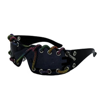 Load image into Gallery viewer, Punk Luxury Rhinestone Chain Sunglasses
