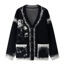 Load image into Gallery viewer, Black Knitted Sweater Cardigan
