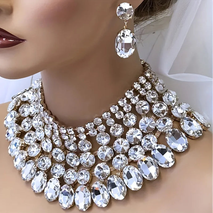 Luxury Rhinestone Necklace Set-Modern Baby Las Vegas