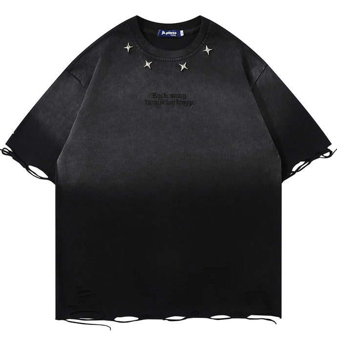 Distressed Ombre Letter Star T-Shirt-Modern Baby Las Vegas
