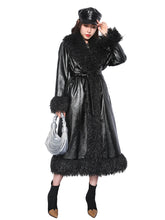Load image into Gallery viewer, Belted Fur Leather Coat
