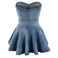 Load image into Gallery viewer, Denim Tube Mini Dress
