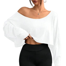 Load image into Gallery viewer, Slouchy Long Sleeve Crop Top
