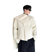 Load image into Gallery viewer, Wool Patch Long Collar Jacket
