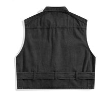 Load image into Gallery viewer, Loose Denim Buckle Vest
