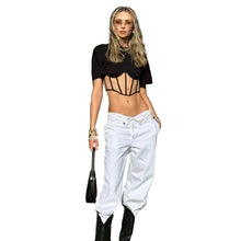 Load image into Gallery viewer, Hollow Out Fish Bone Waist Top
