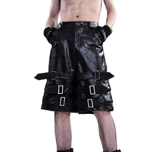 Load image into Gallery viewer, Black Buckle Leather Shorts
