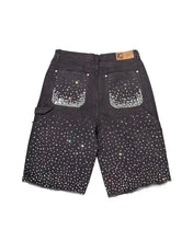 Load image into Gallery viewer, Speckled Rhinestone Denim Shorts
