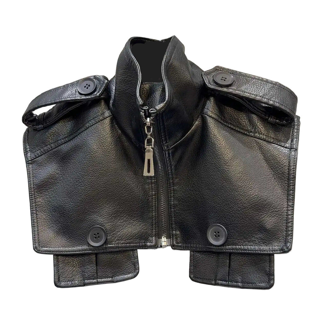 Leather Shawl Jacket
