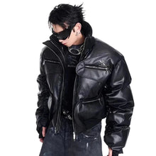 Load image into Gallery viewer, Double Zipper Leather Coat
