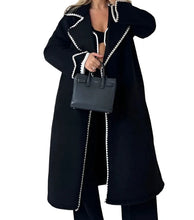 Load image into Gallery viewer, Embroidered Lined Wool Long Coat
