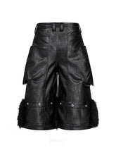 Load image into Gallery viewer, Fur Lined Leather Shorts
