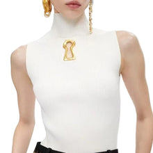 Load image into Gallery viewer, Gold Keyhole Sleeveless Top
