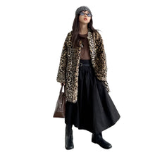 Load image into Gallery viewer, Leopard Print Fur Overcoat
