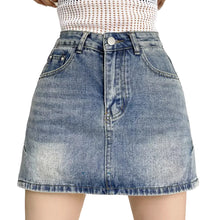 Load image into Gallery viewer, Slit Denim Skirt
