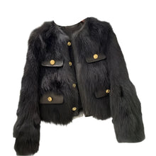 Load image into Gallery viewer, Patch LeatherPocket Fur Coat
