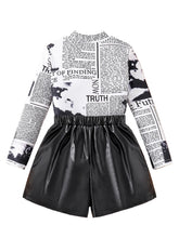 Load image into Gallery viewer, Letter Top And Skirt Set
