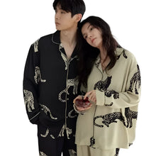 Load image into Gallery viewer, Couples Faux Animal Print Pajama Set
