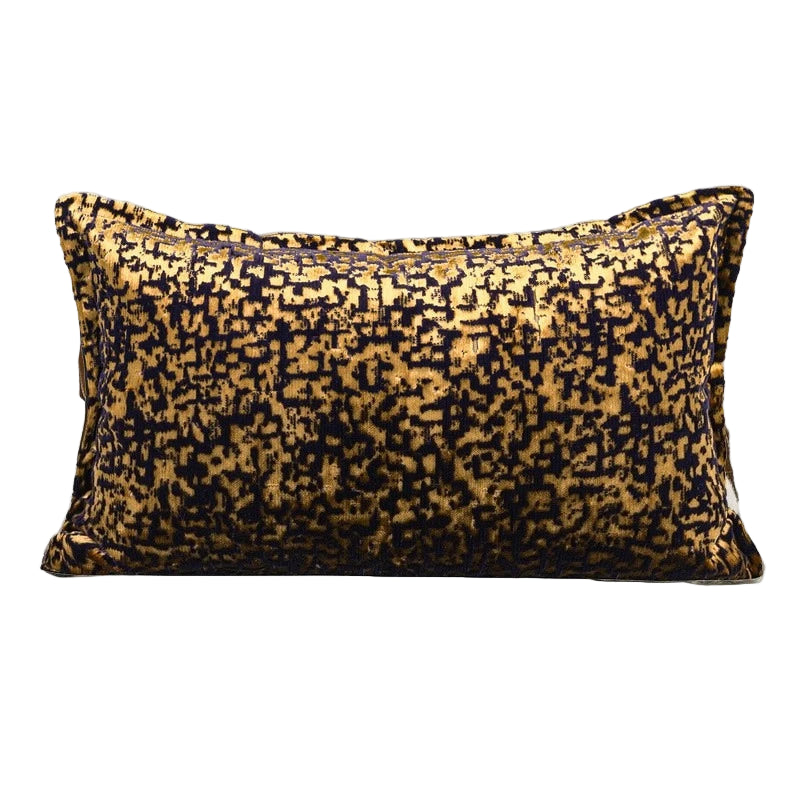 Gold Metallic Wild Print Pillow Cover