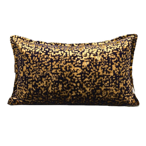 Gold Metallic Wild Print Pillow Cover