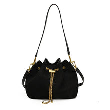 Load image into Gallery viewer, Suede Drawstring Bucket Handbag
