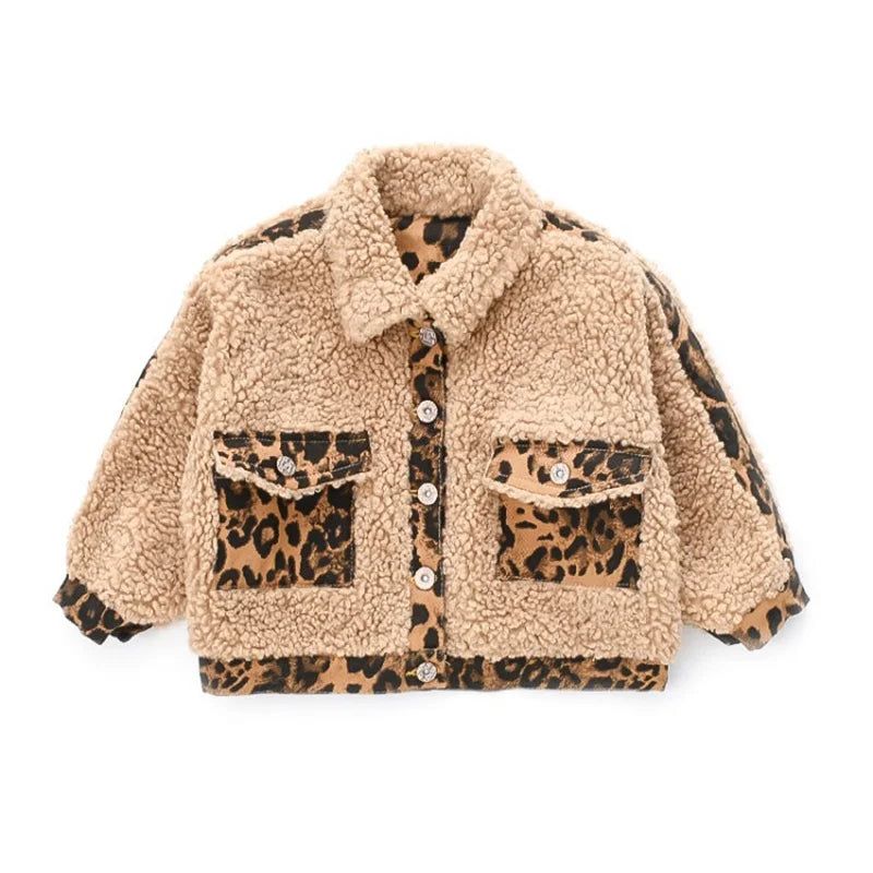 Patch Leopard Pocket Coat