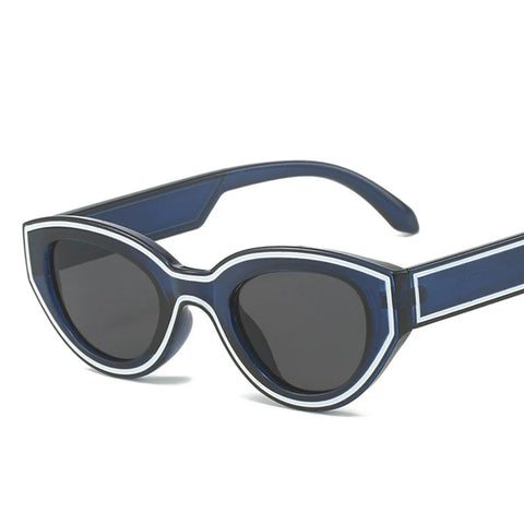 White Trim Sunglasses-Modern Baby Las Vegas
