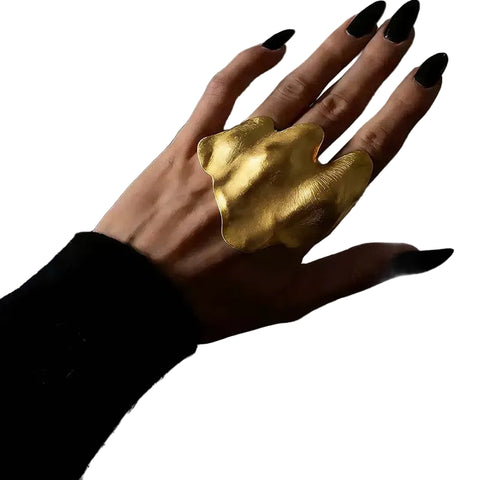Irregular Sculptured Knuckle Ring