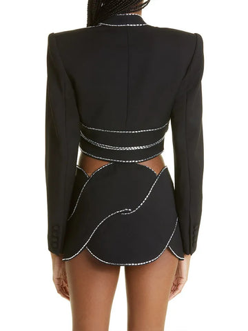 Crystal Cross Skirt And Jacket Set-Modern Baby Las Vegas